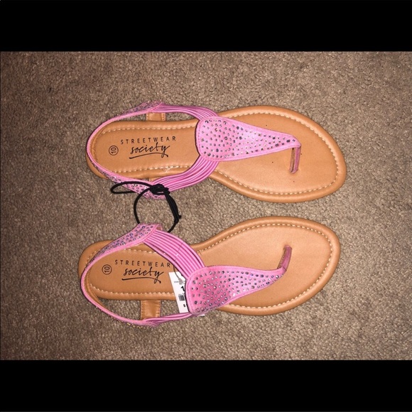 Pink sparkle sandals. NWT. Size 10 - Picture 4 of 6